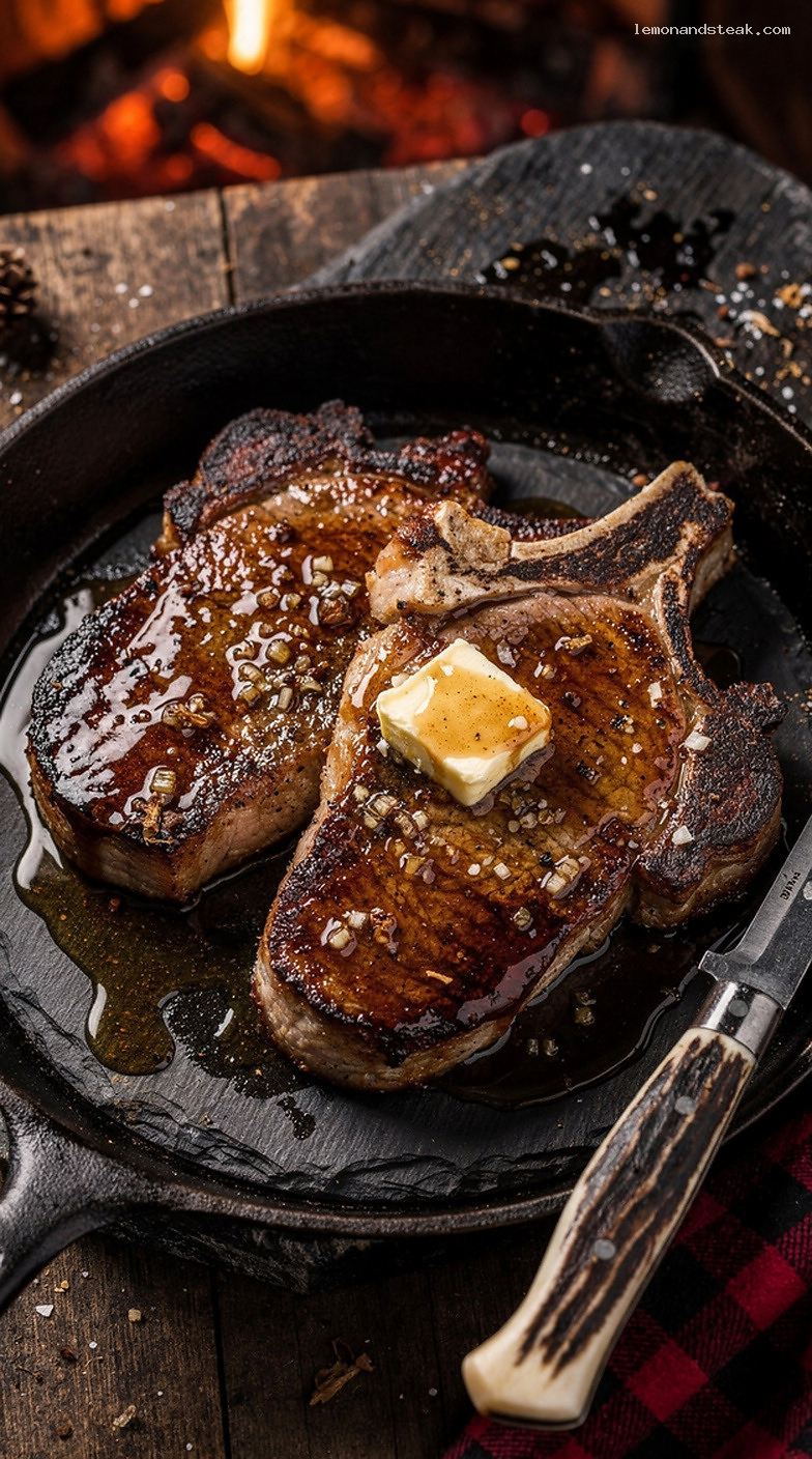 Maple-Glazed Pan-Seared Pork Chops With Butter and Vinegar