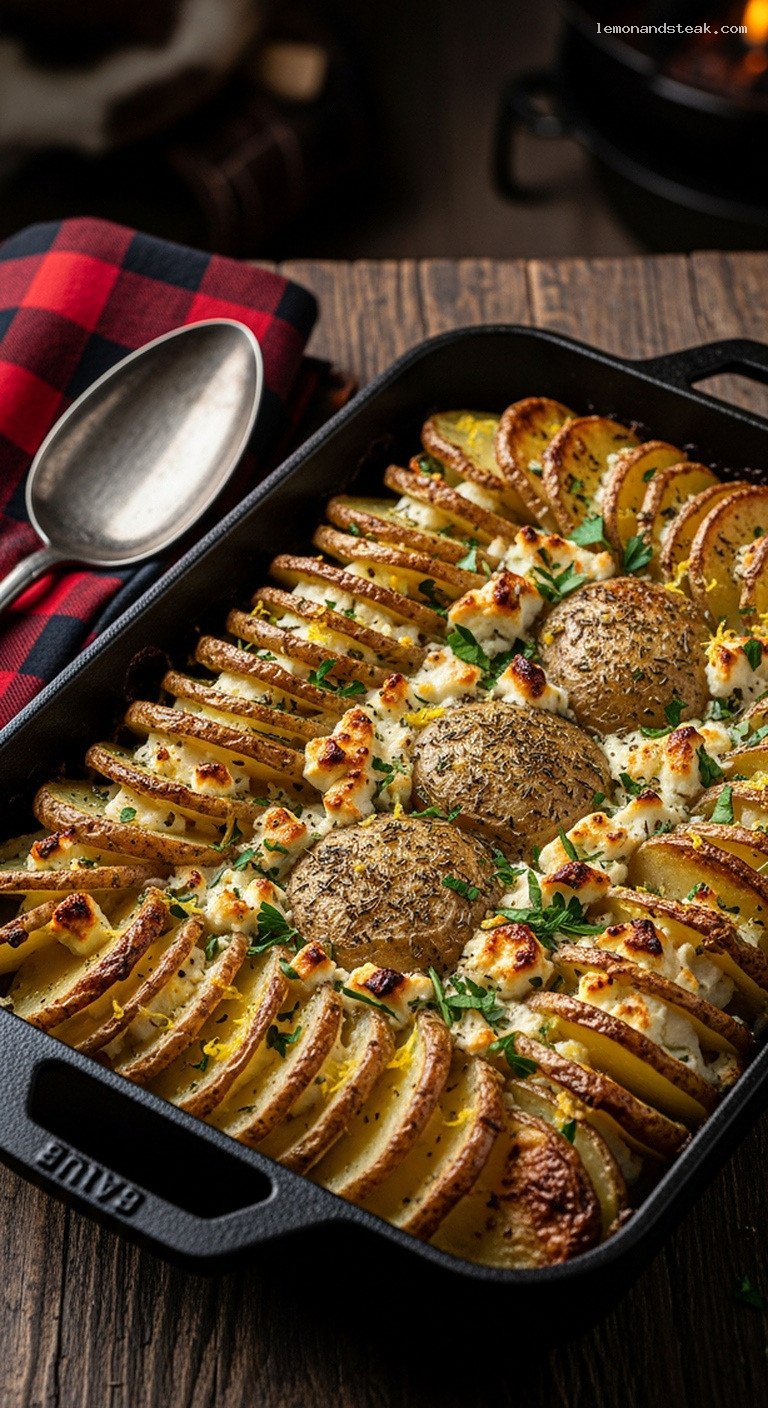 Mediterranean Potato and Feta Casserole Bake