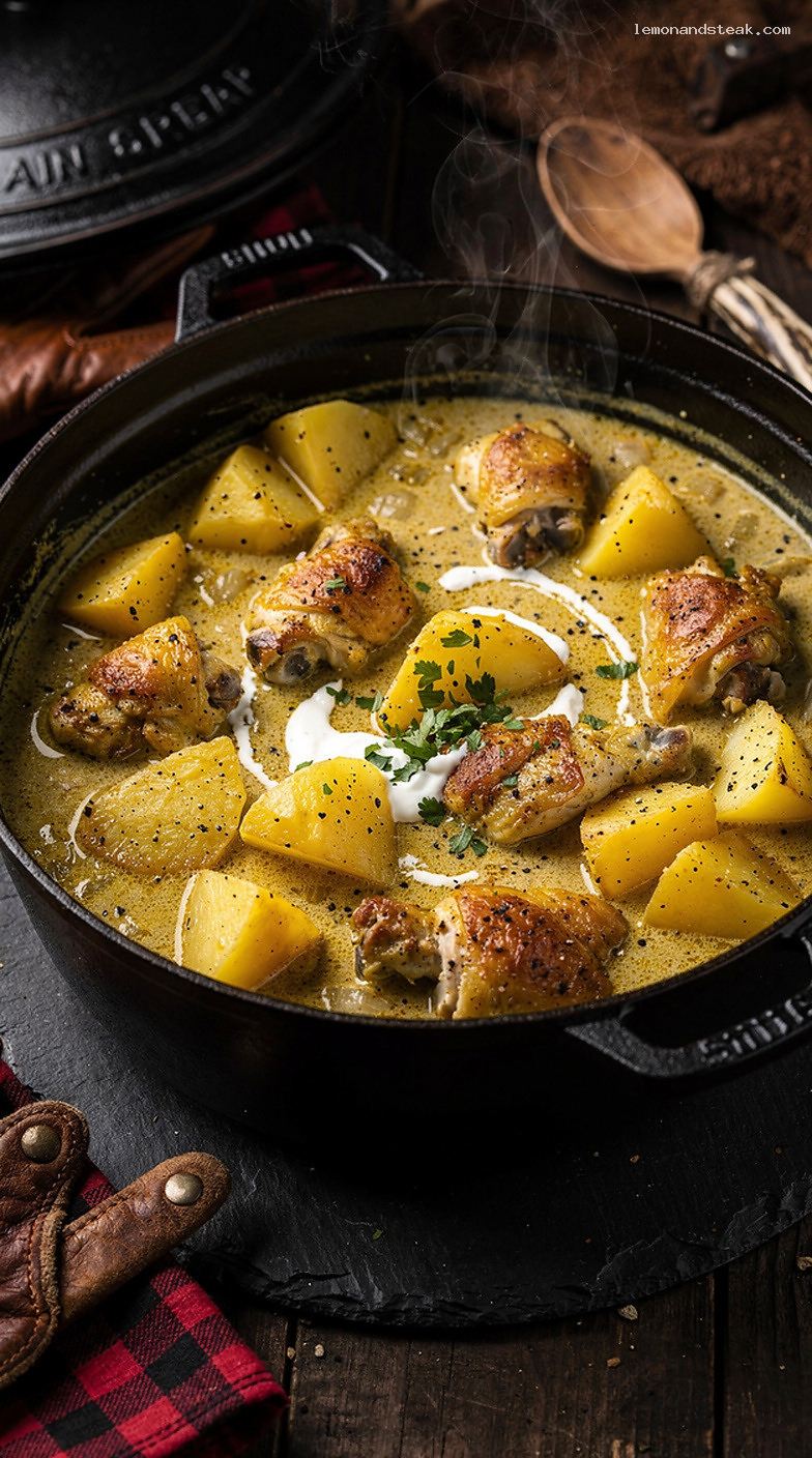 Mild Creamy Chicken and Potato Curry Stew