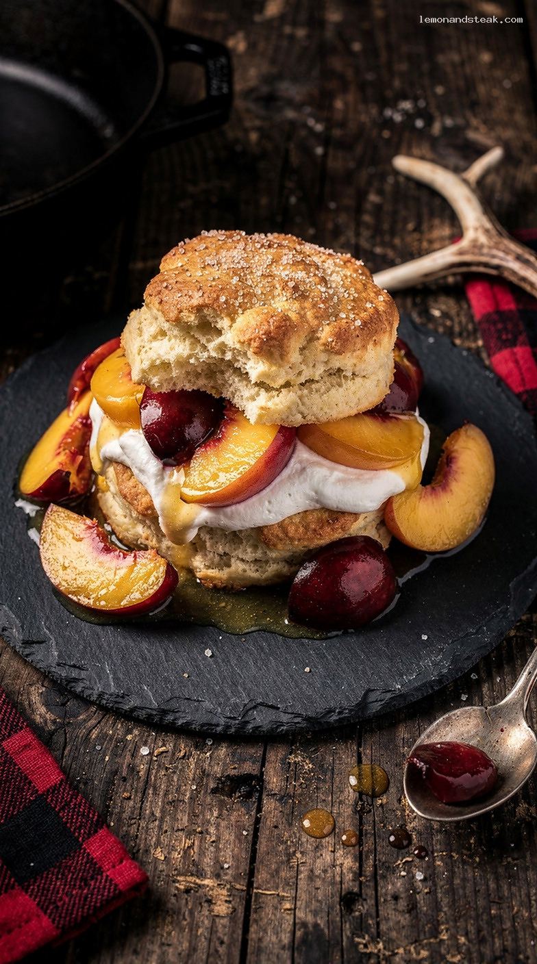 Mixed Stone Fruit Shortcake with Lemon-Sugar Biscuits