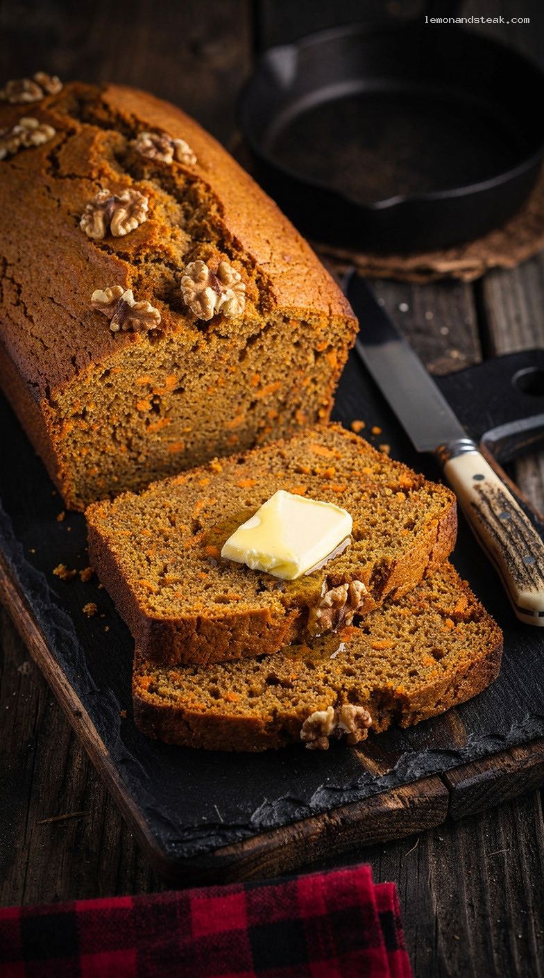 Moist Spiced Carrot Bread With Brown Sugar