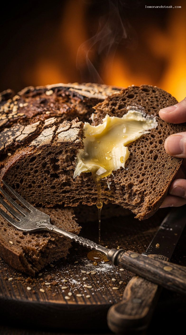 Nutrient-Rich Teff Bread With Earthy Flavor and Dense Texture – Closeup