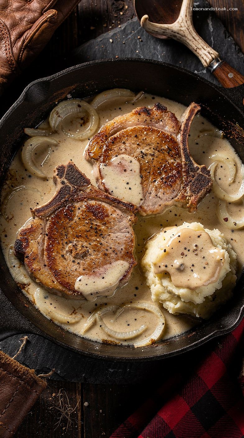 Old-Fashioned Baked Pork Chops With Milk Gravy