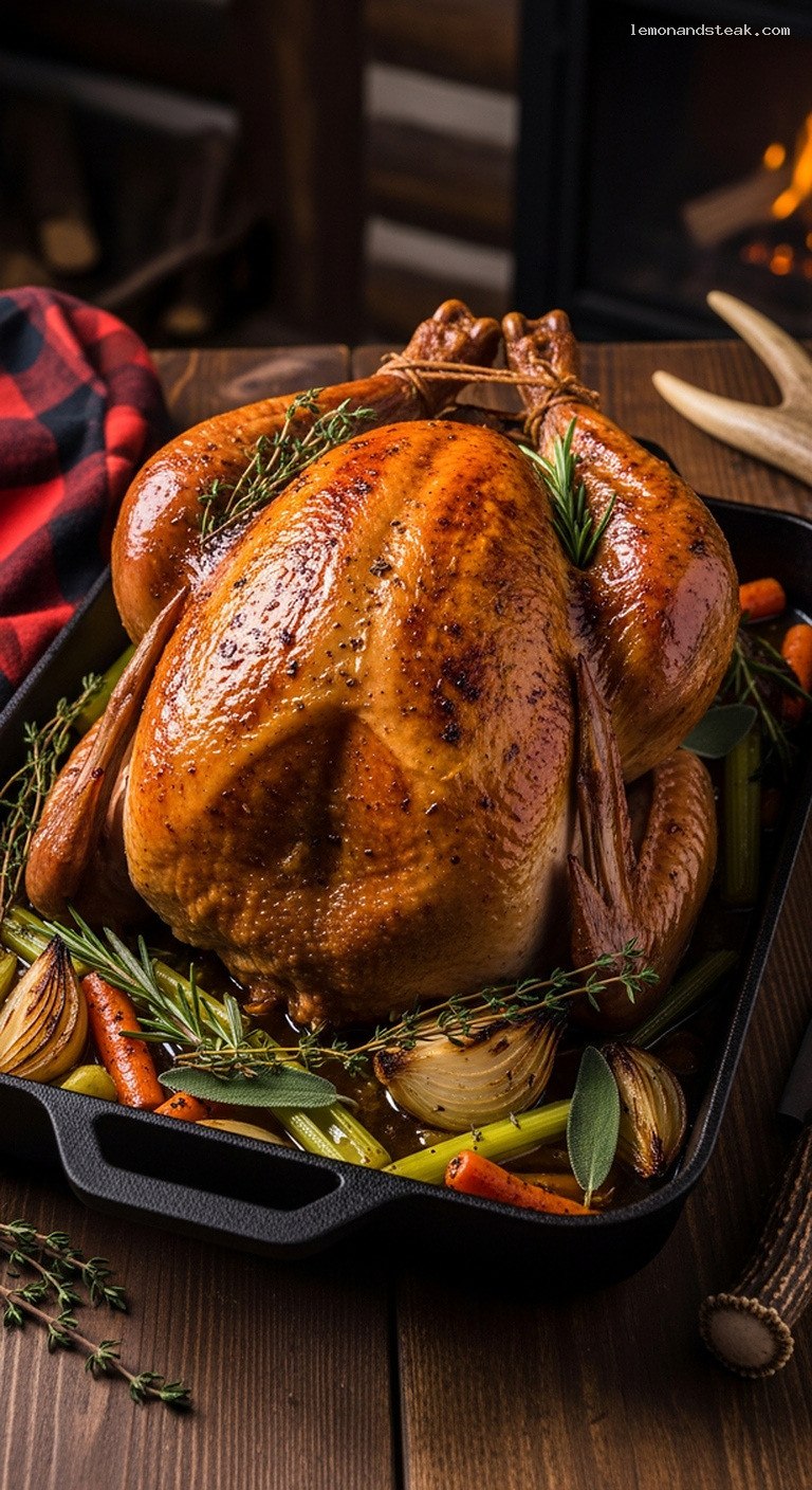 Old-Fashioned Butter-Basted Roast Turkey with Golden Skin