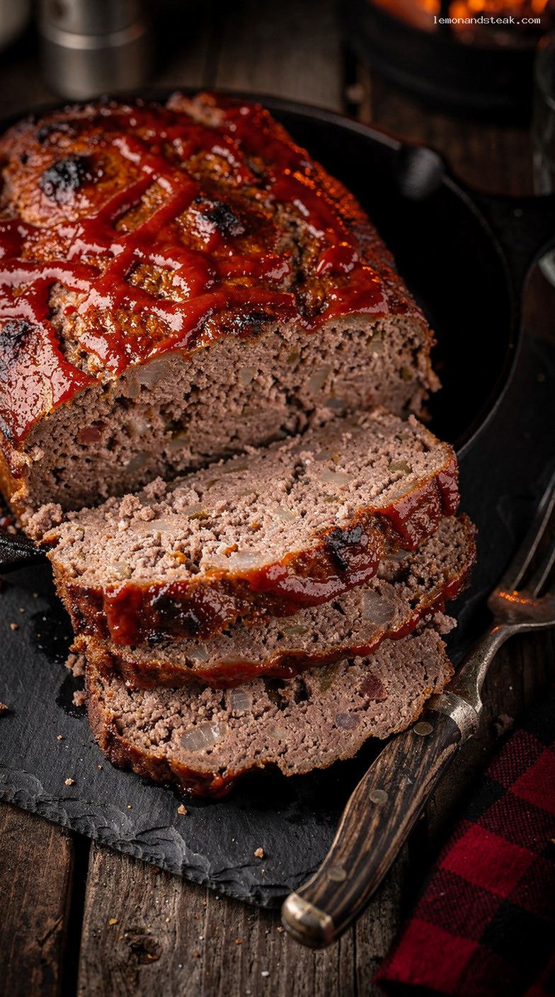 Old-Fashioned Meatloaf with Bread Crust Panade and Tomato Topping