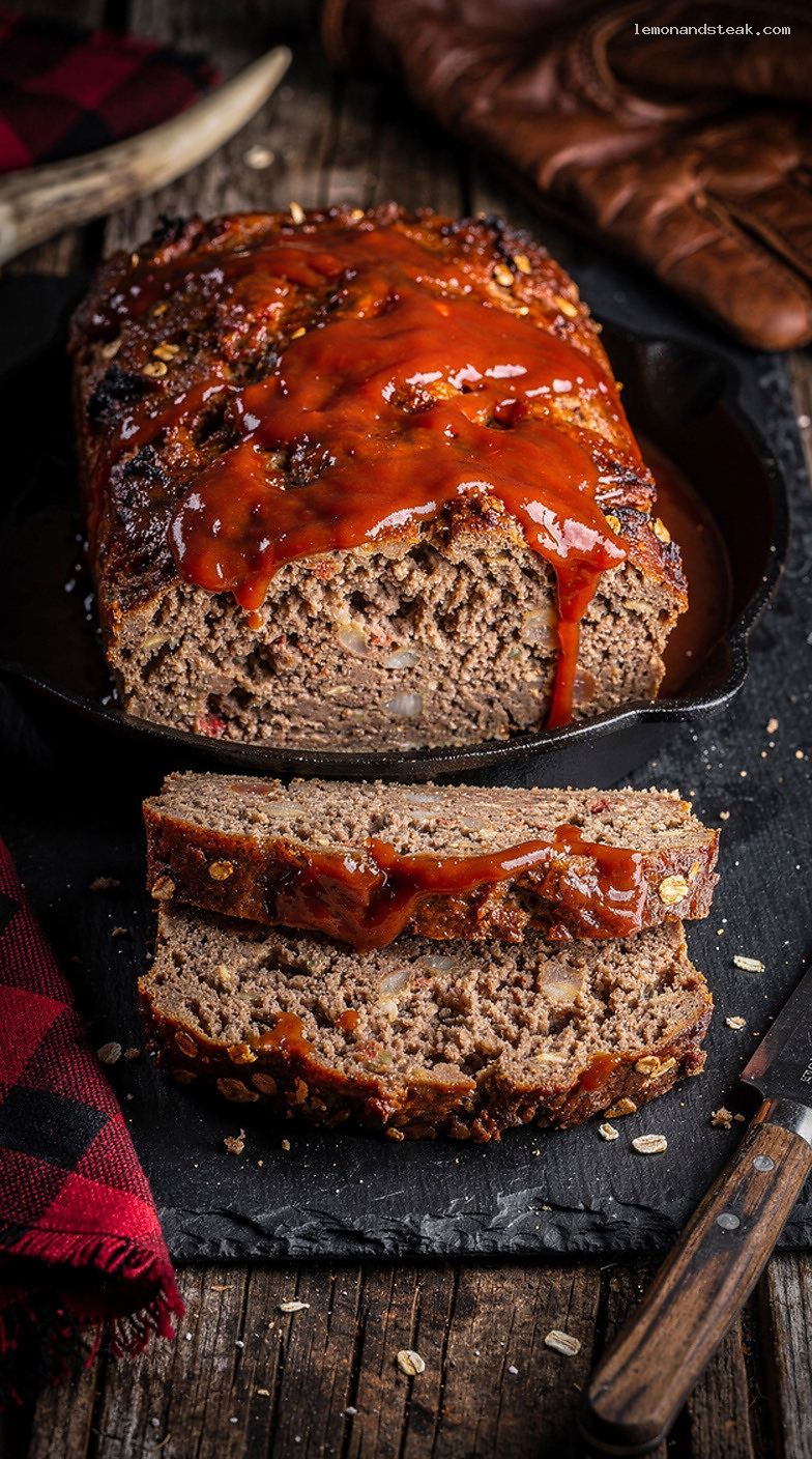 Old-Fashioned Oat Meatloaf With Ketchup Tomato Glaze