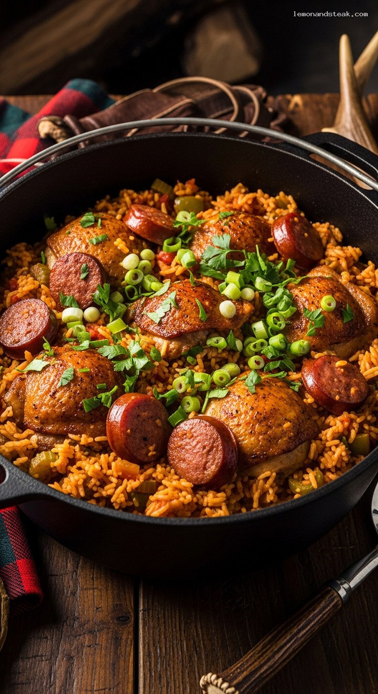 One-Pot Dutch Oven Jambalaya With Chicken and Sausage