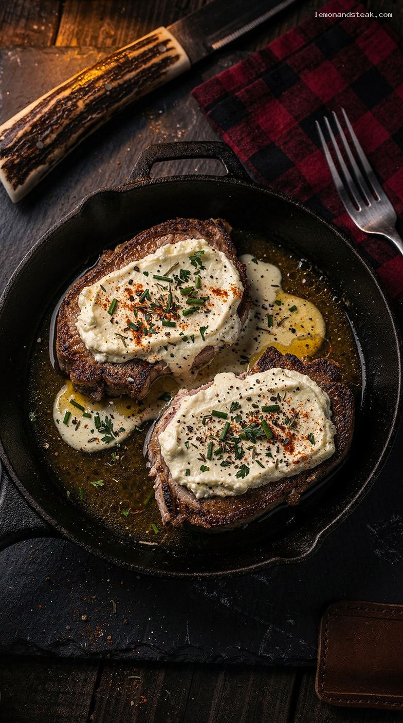 Oven-Baked Pork Chops with Cream Cheese Herb Sauce