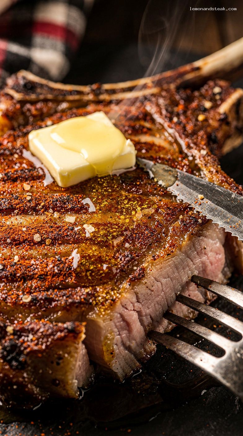 Oven-Roasted Paprika Garlic Pork Chops – Closeup