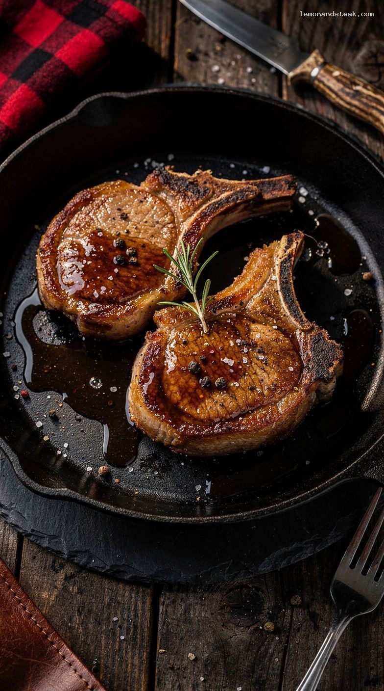 Pan-Seared Pork Chops With Balsamic Brown Sugar Glaze