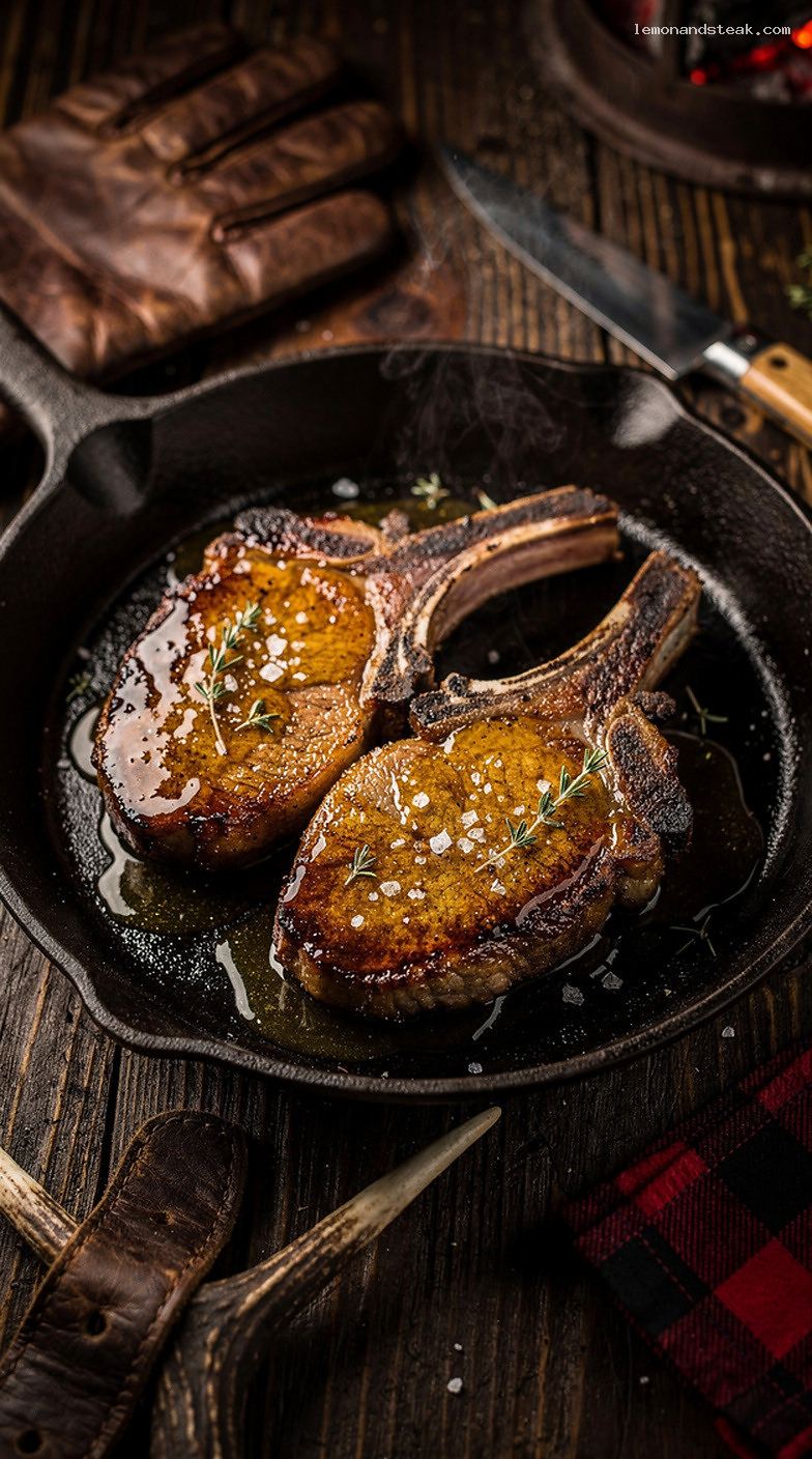 Pan-Seared Pork Chops With Honey Butter Glaze
