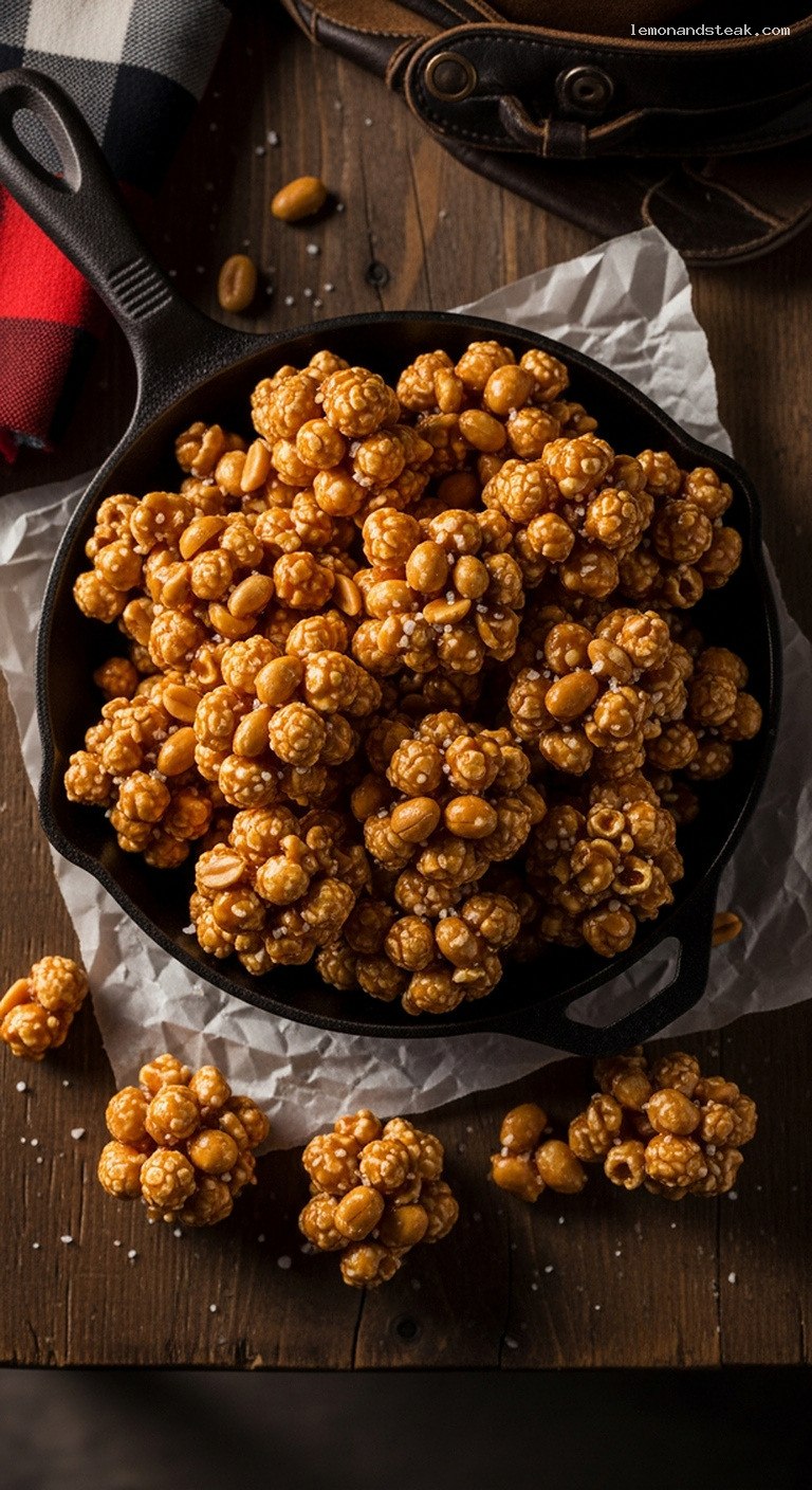 Peanut Brittle Popcorn Mix With Buttery Caramel Peanuts