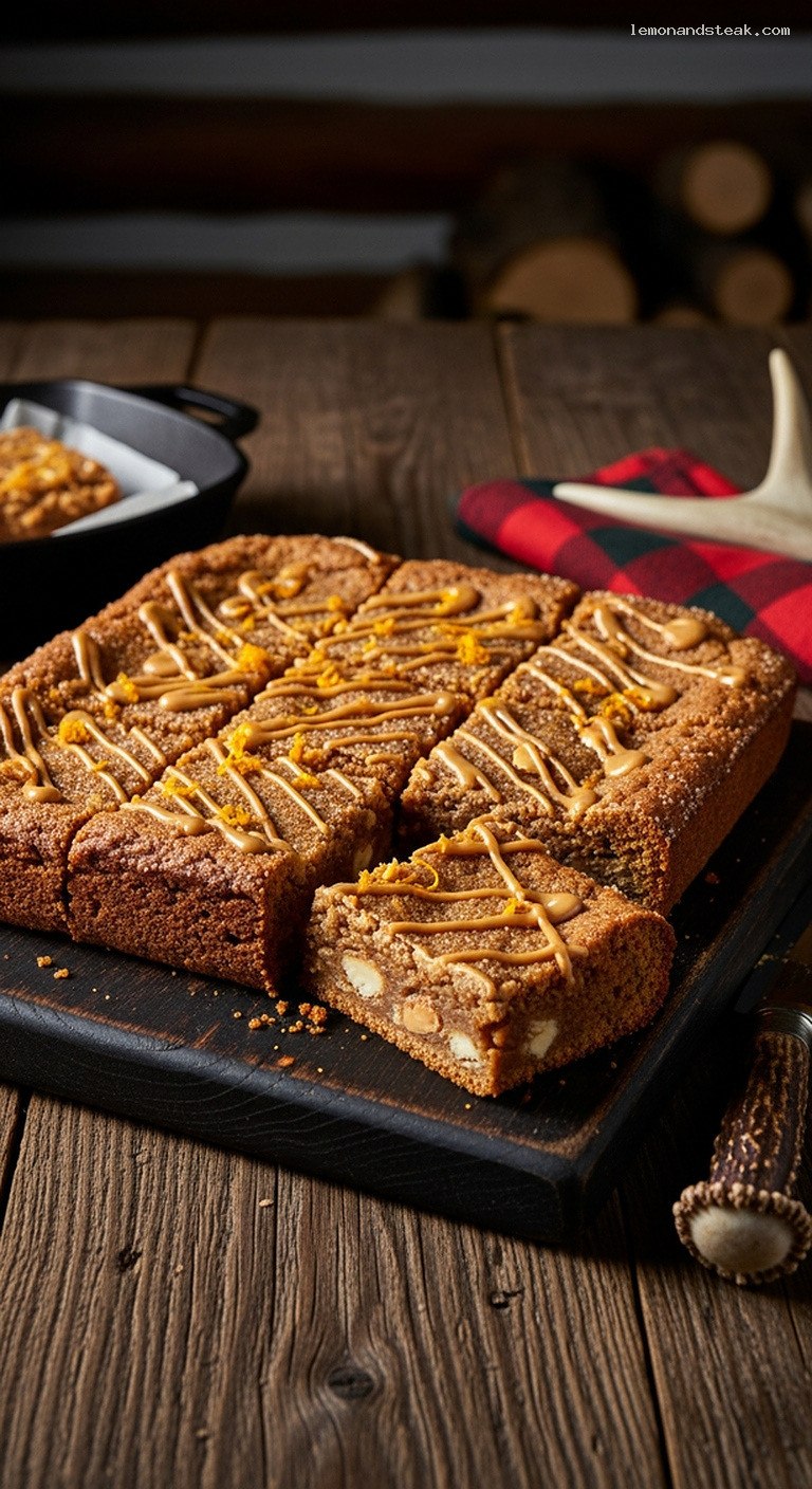 Peanut Butter Gingerbread Cookie Bars with Holiday Spice