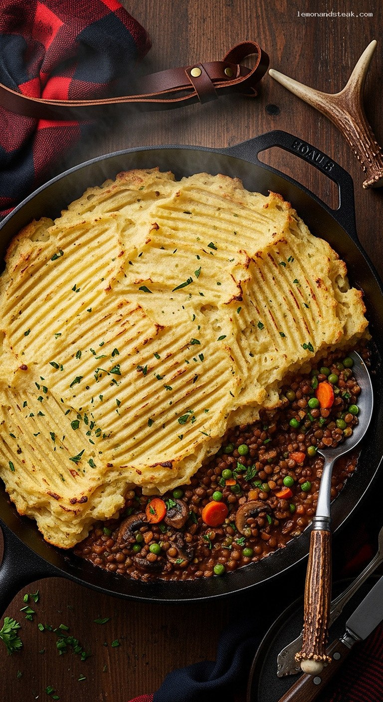 Peanut Butter Lentil Shepherd’s Pie With Creamy Mash