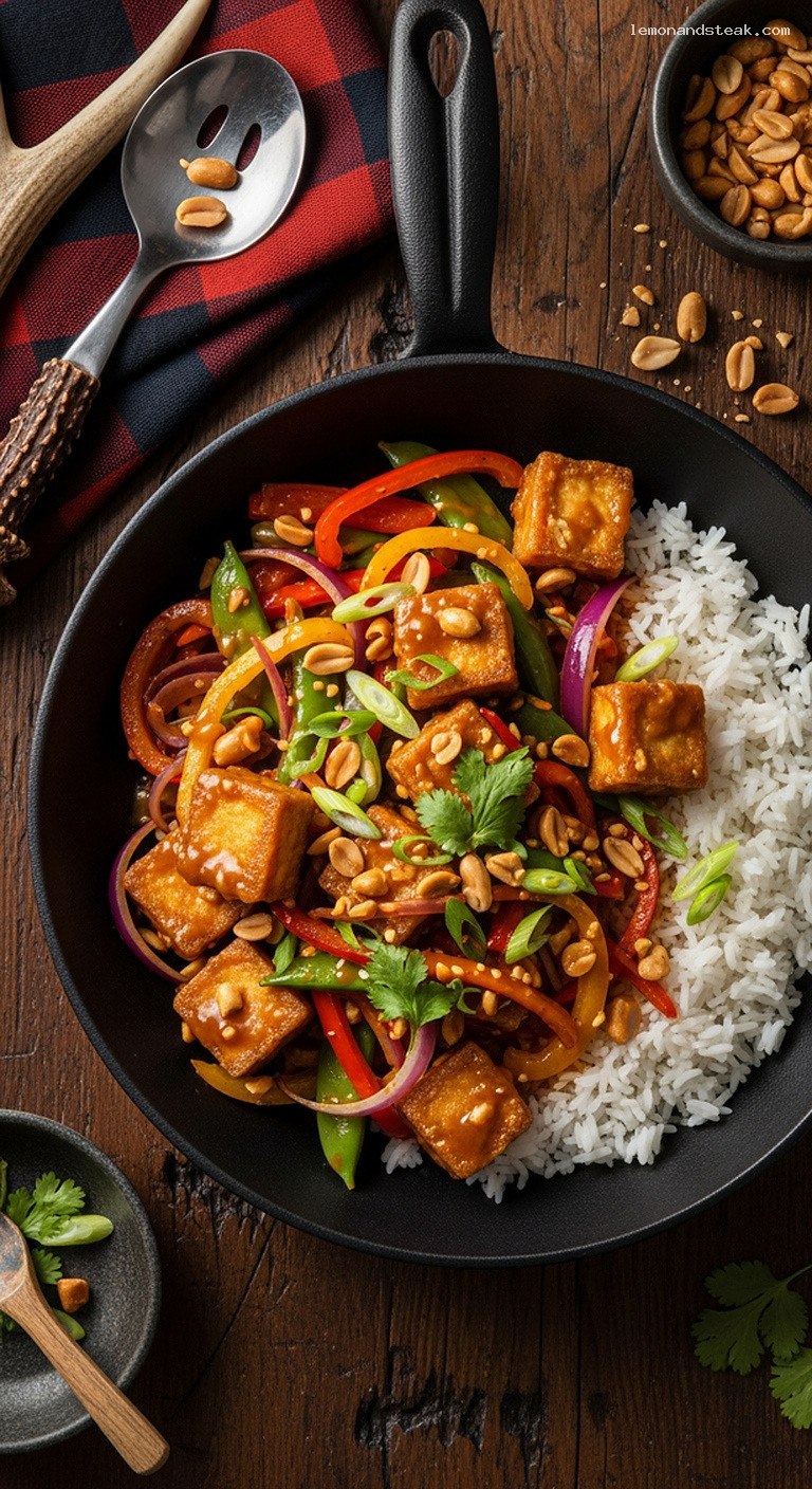 Peanut Butter Tamarind Tofu Stir-Fry With Peppers