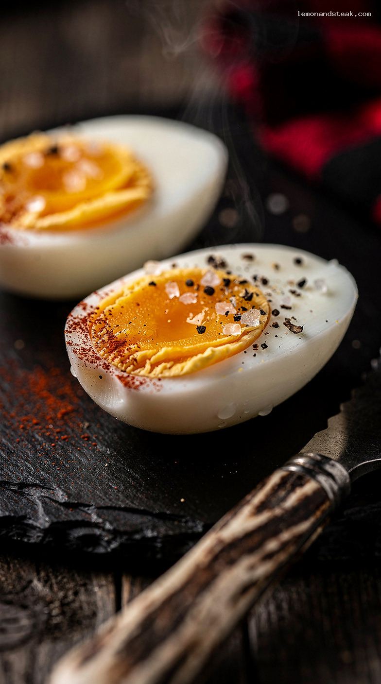 Perfect Hard-Boiled Eggs for Snacking and Meal Prep – Closeup