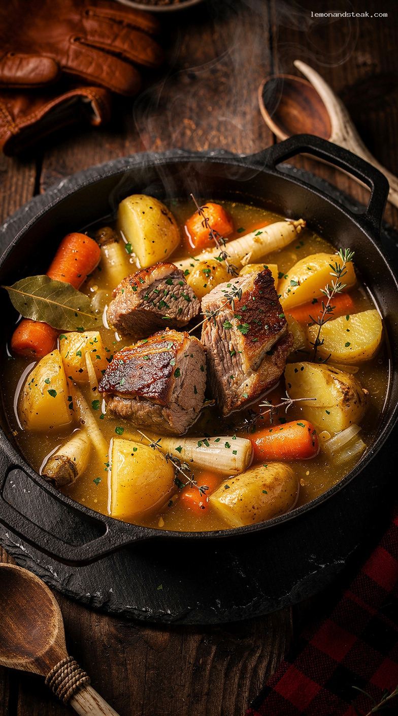 Pork and Root Vegetable Cider-Braised Stew