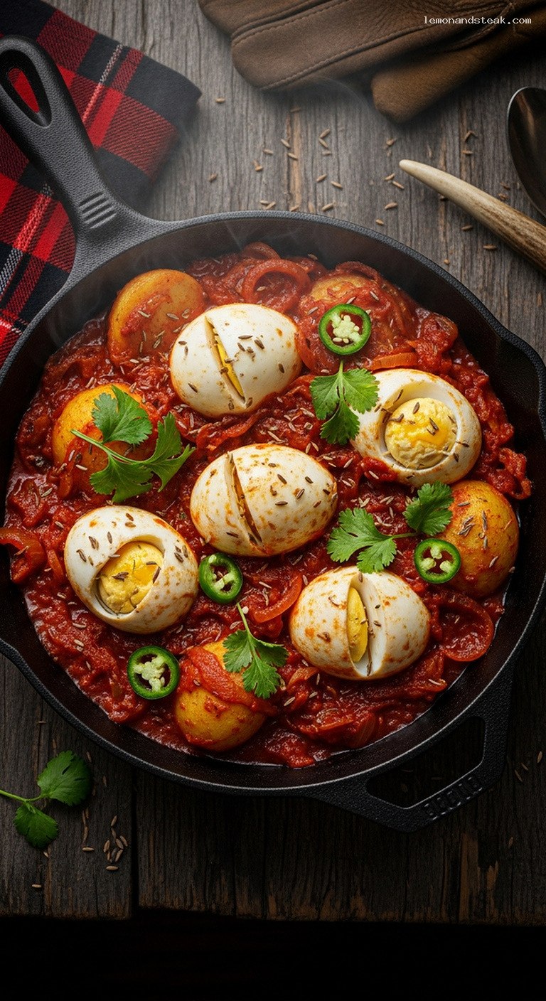 Potato and Egg Curry in Spiced Tomato Gravy