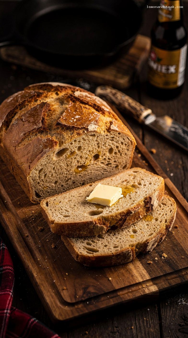 Quick Rustic Beer Bread With Butter