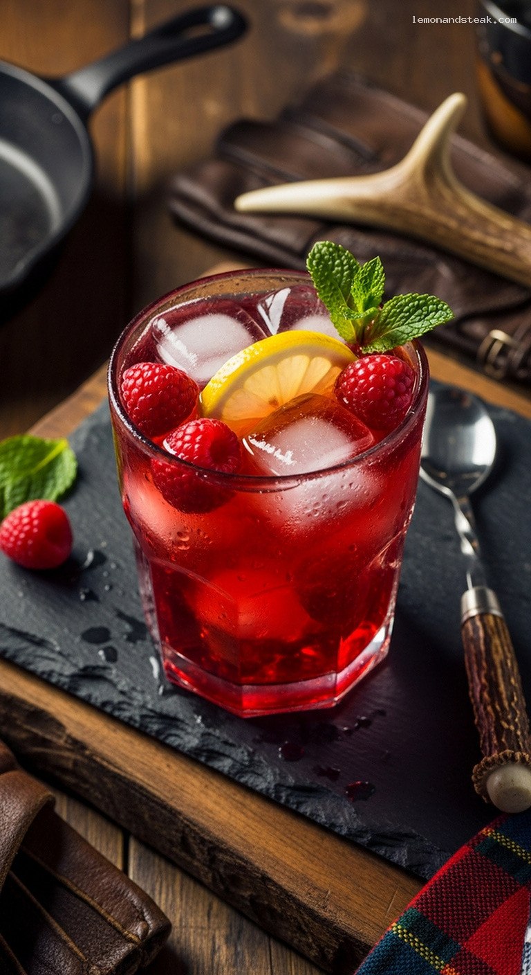 Raspberry Rose Iced Tea with Black Tea