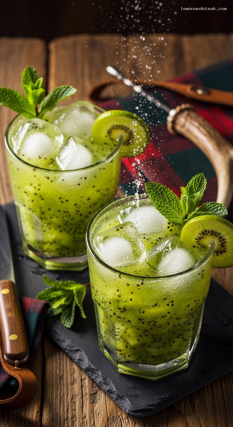 Refreshing Kiwi Mint Sparkling Spritzer