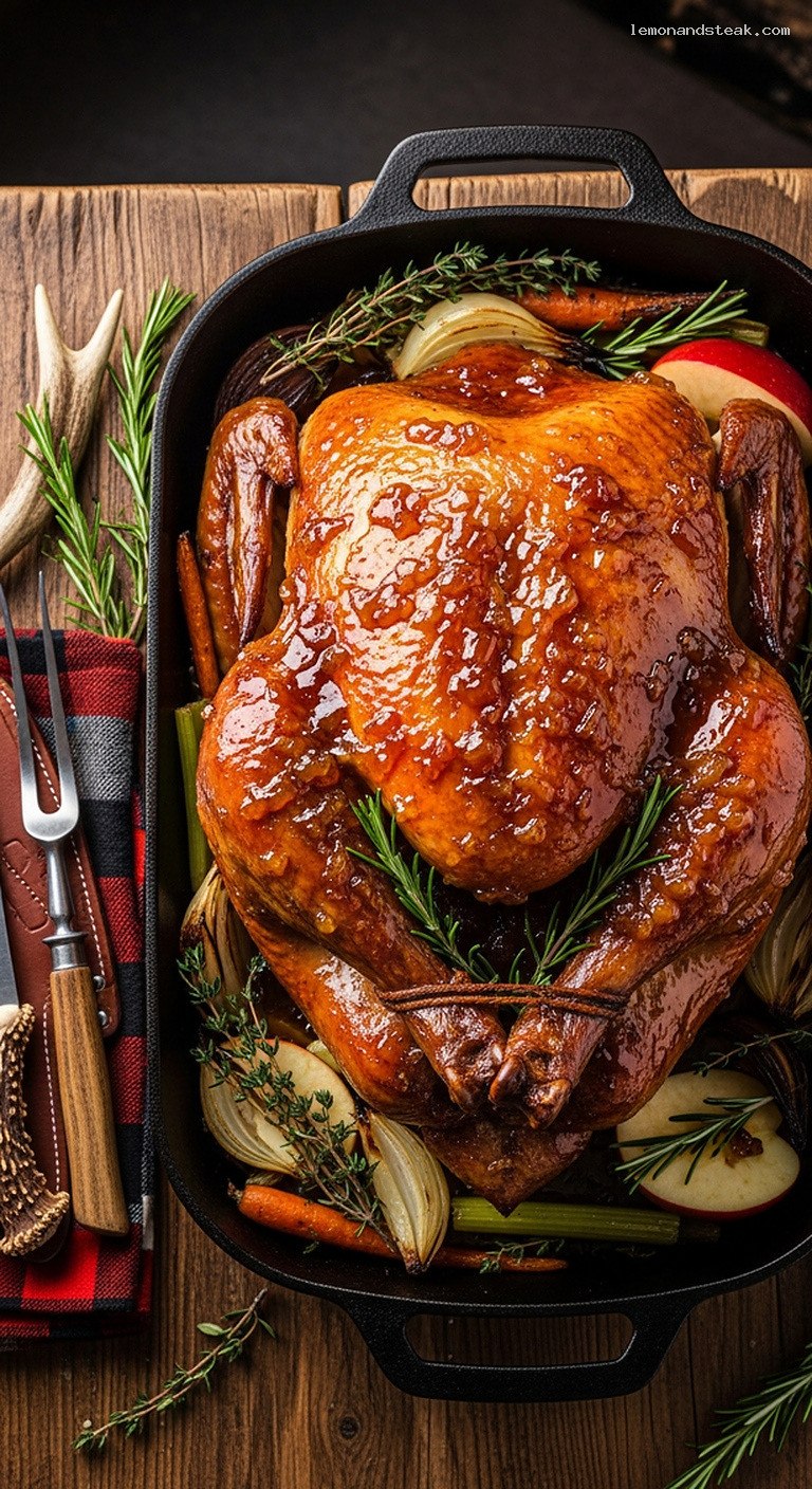 Retro Apple Jelly Glazed Roast Turkey