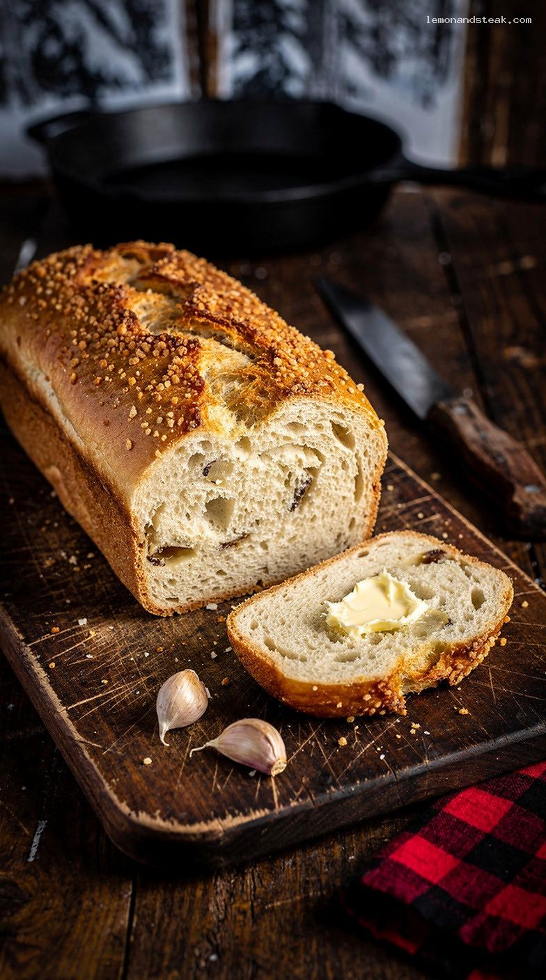 Roasted Garlic Parmesan Bread Loaf