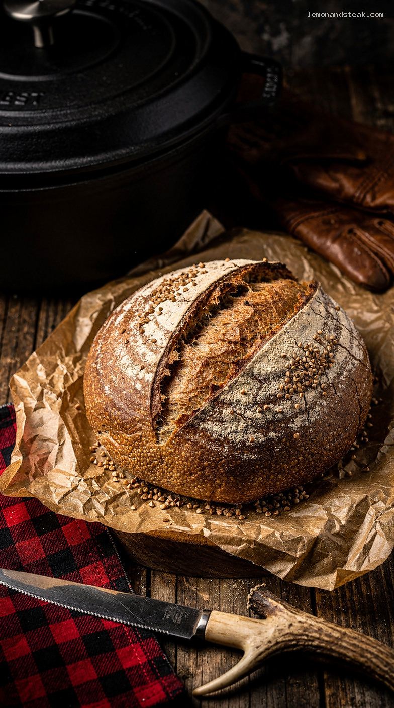 Rustic Buckwheat Bread Loaf with Earthy Flavor