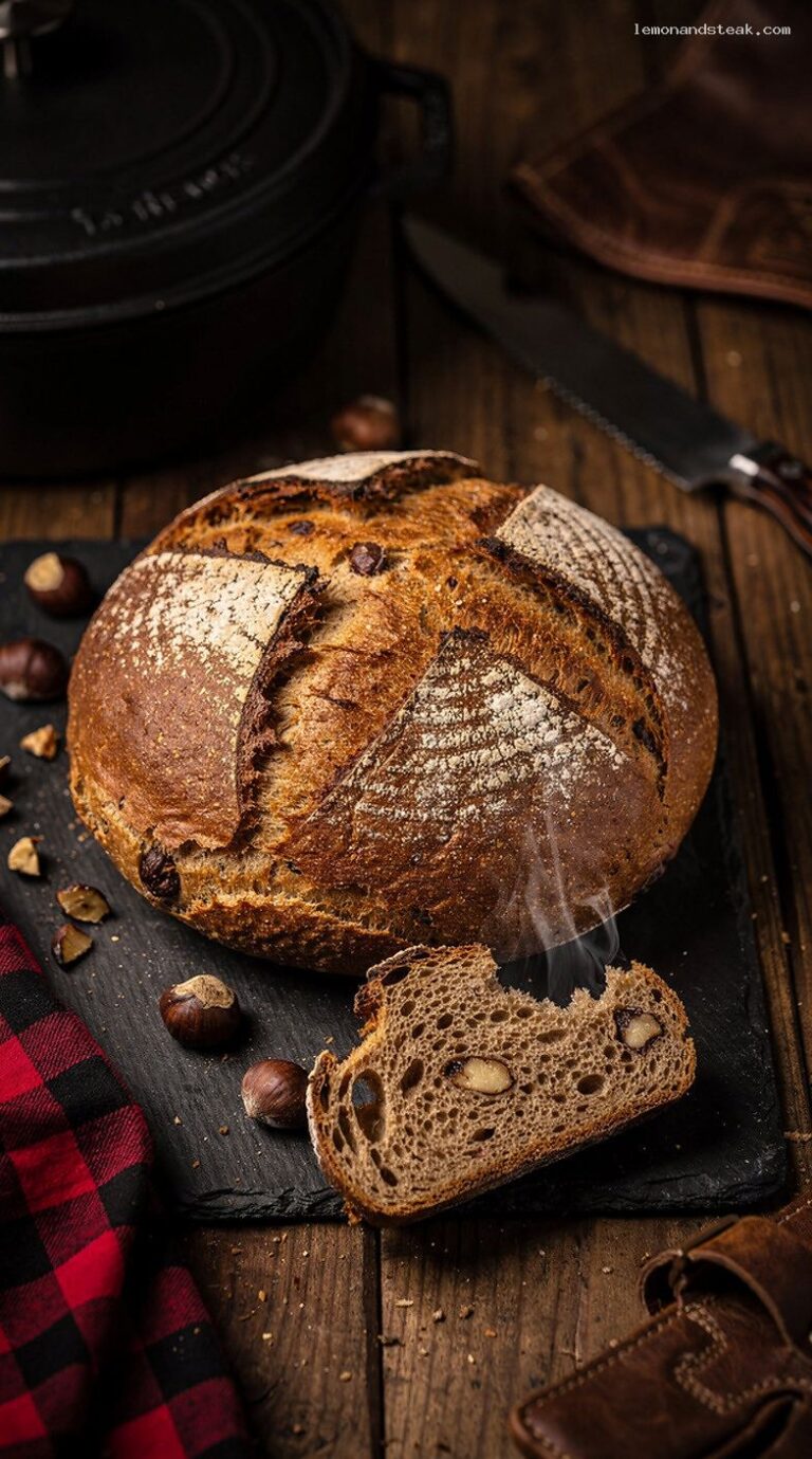 Subtle Sweetness Rustic Chestnut Bread Loaf with Subtle Sweetness and Earthy Flavor ...