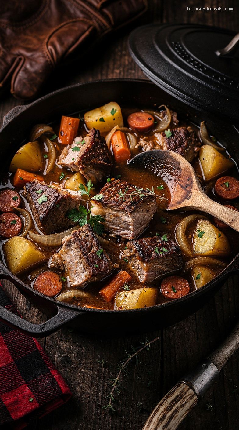 Rustic Mixed Meat and Potato Farmer’s Stew