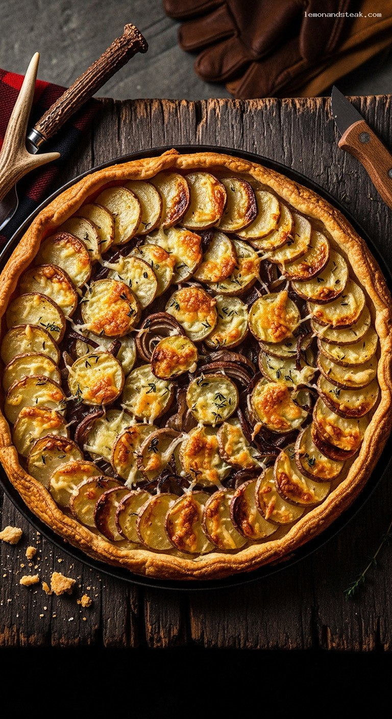 Rustic Potato and Caramelized Onion Tart with Thyme