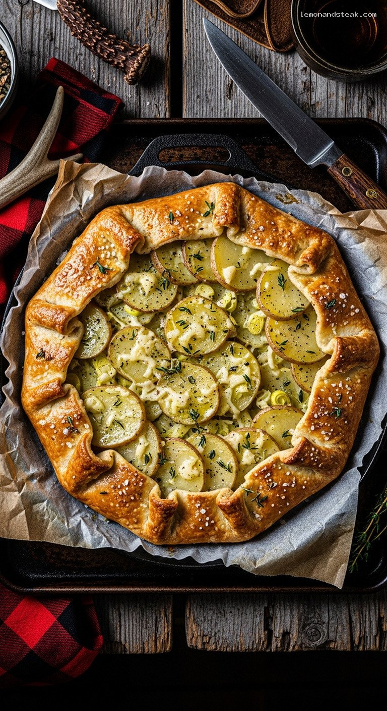 Rustic Potato and Leek Galette with Flaky Crust