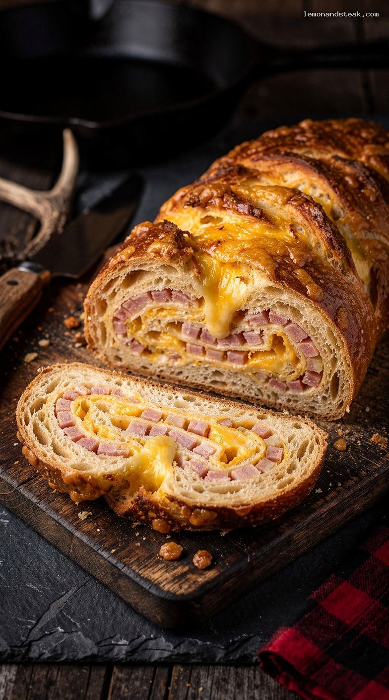 Savory Ham and Cheese Bread Loaf