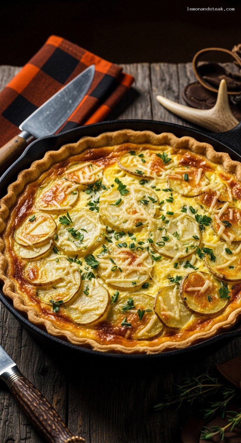Savory Potato Herb Quiche with Buttery Crust