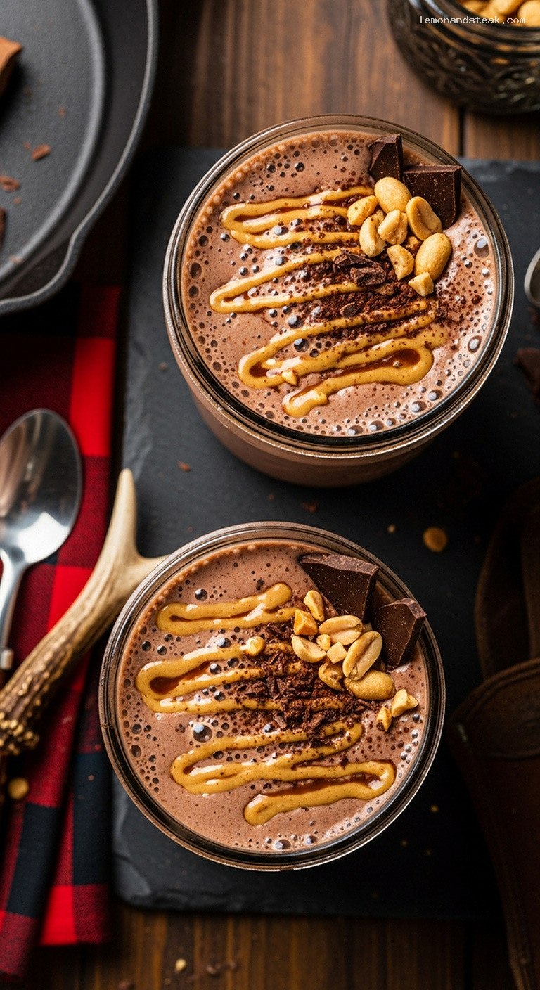 Silky Chocolate Peanut Butter Protein Shake