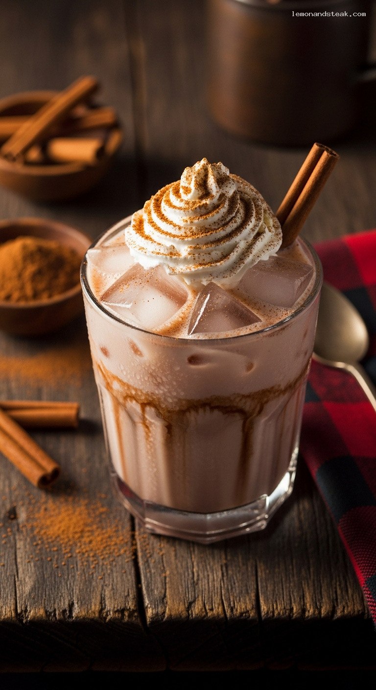Simple Iced Cinnamon Cocoa Milk