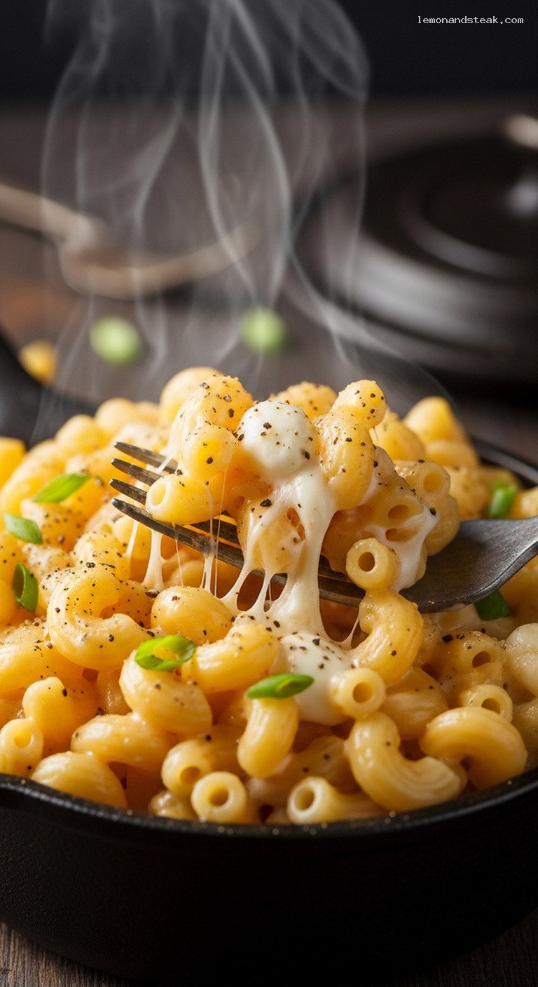 Single-Serve Stovetop Mac and Cheese Cup – Closeup