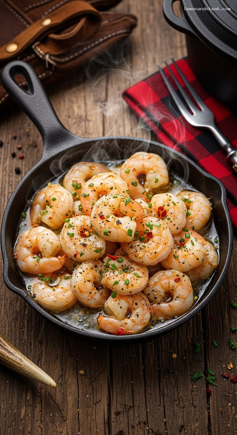 Skillet Garlic Butter Herb Shrimp Bites