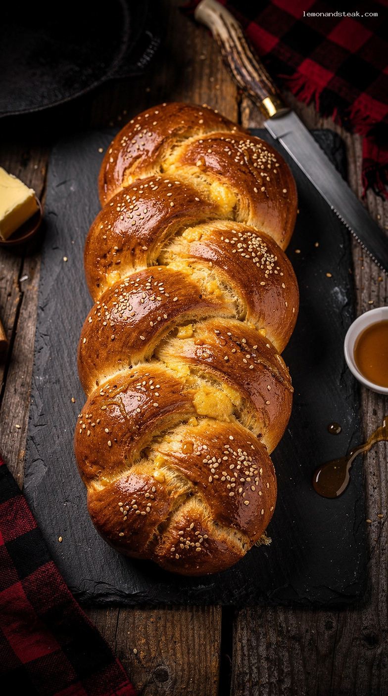 Slightly Sweet Braided Challah Egg Bread Recipe