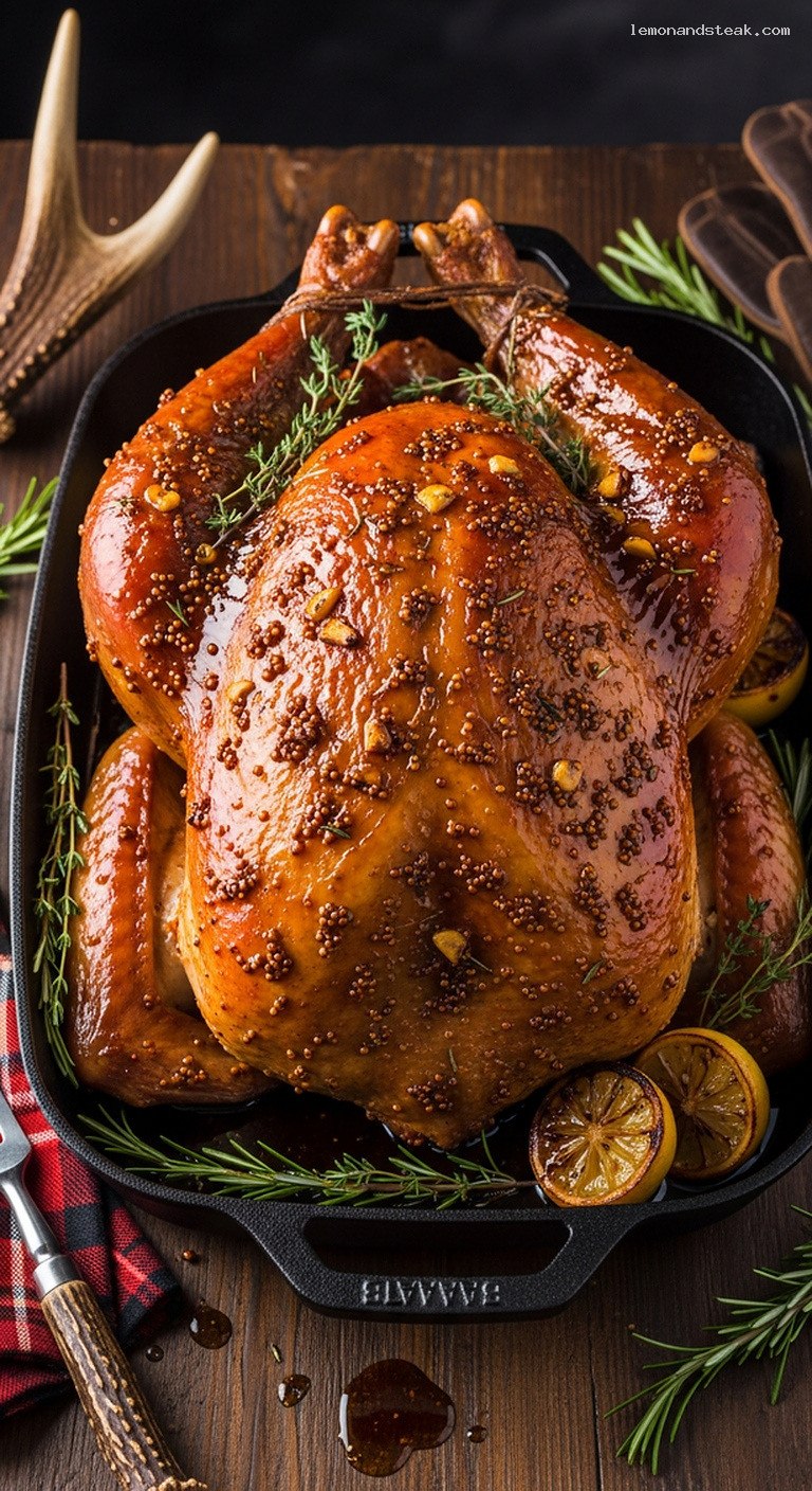 Slow-Baked Honey-Mustard Glazed Whole Turkey