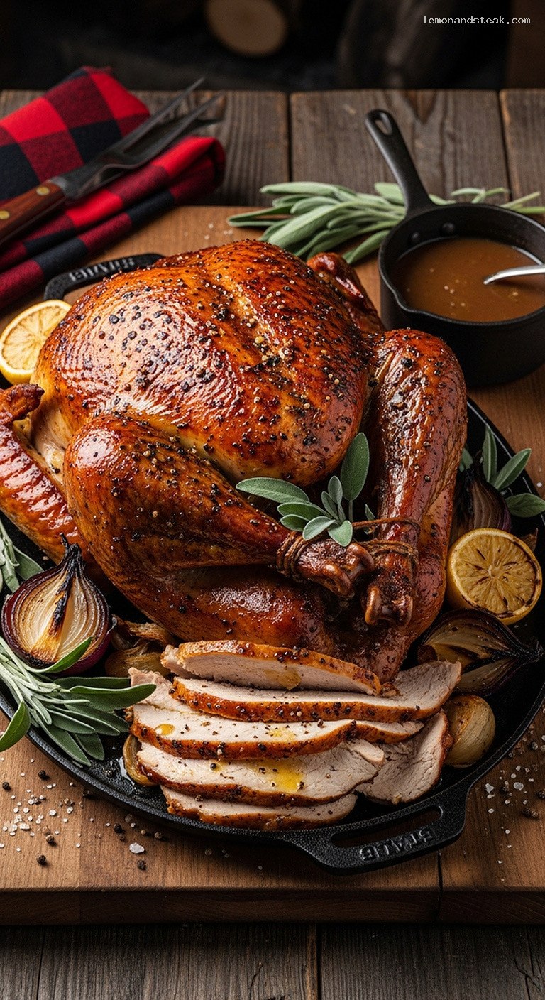 Smoked-Salt Sage & Brown Sugar Roasted Turkey (No Smoker Needed)