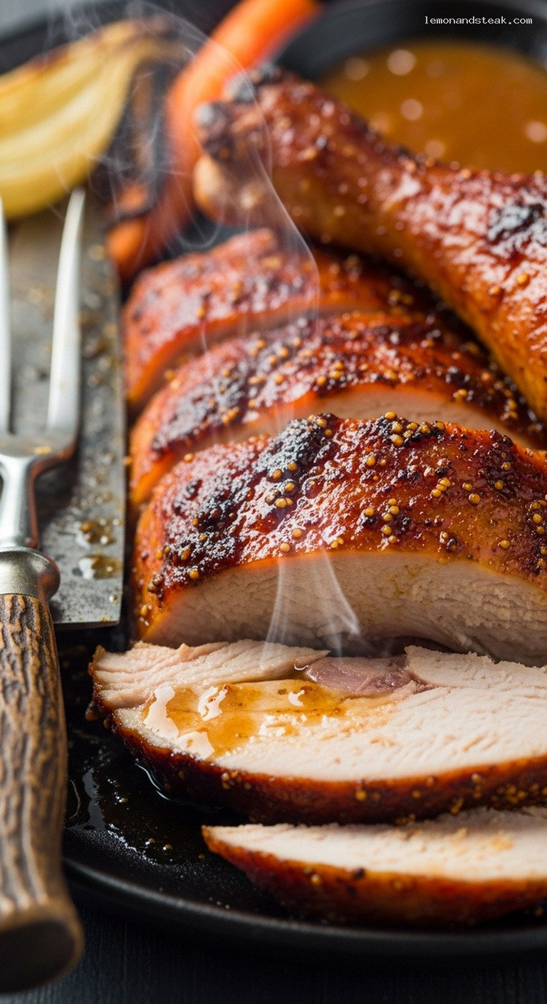 Smoky Brown Sugar Paprika Roasted Turkey – Closeup