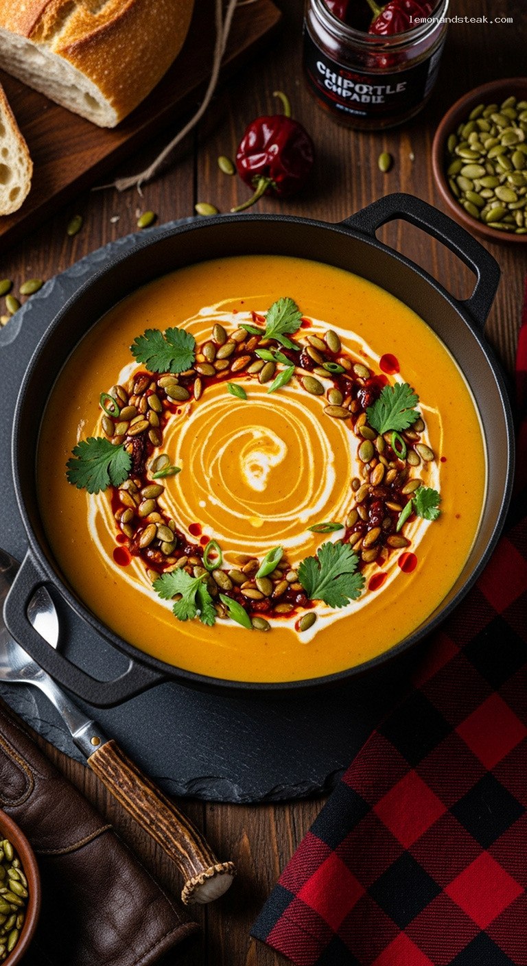 Smoky Chipotle Pumpkin Soup for Cozy Autumn Nights