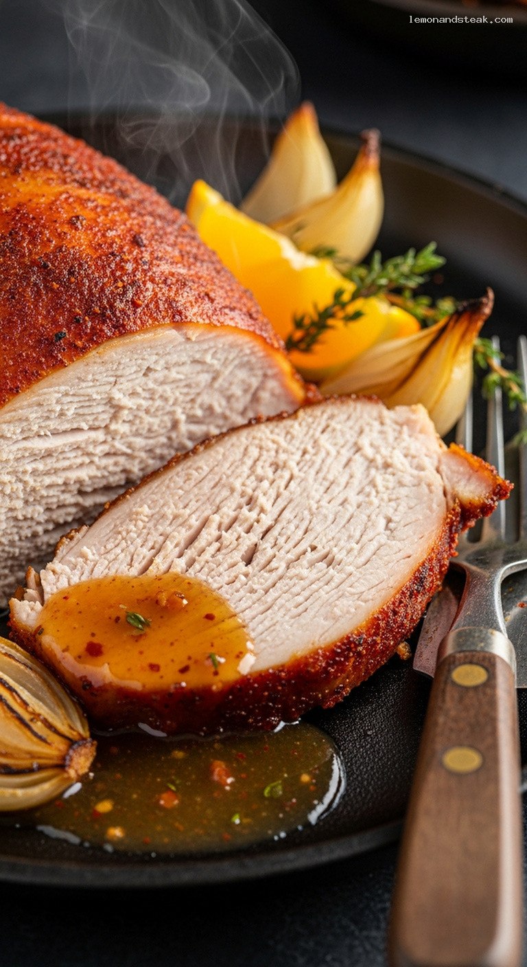 Smoky Paprika Roast Turkey With Gentle Chipotle Heat – Closeup