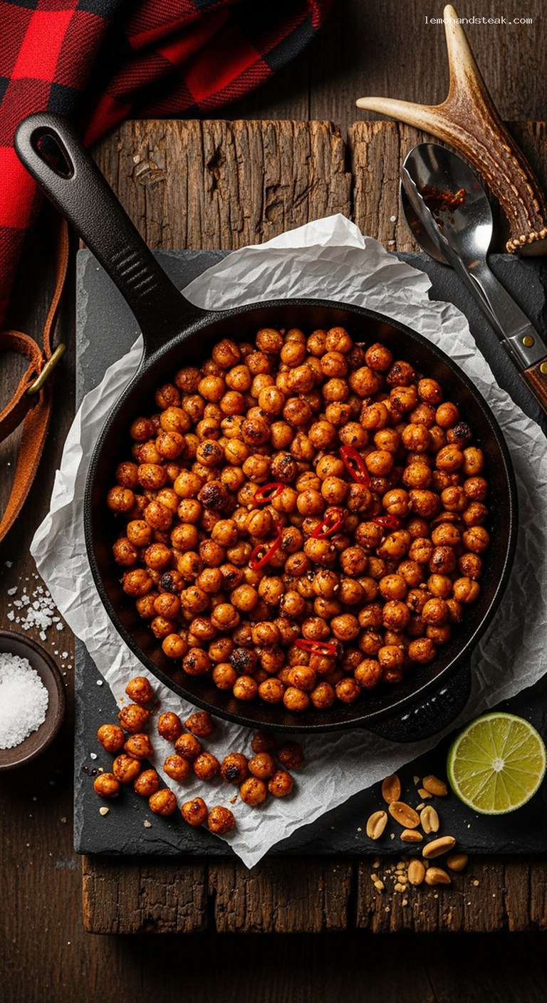 Smoky Peanut Butter Soy Roasted Chickpea Snack