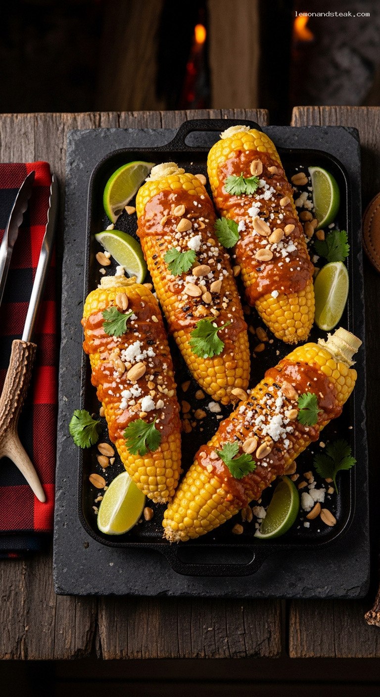 Smoky Peanut Chipotle Grilled Corn on the Cob
