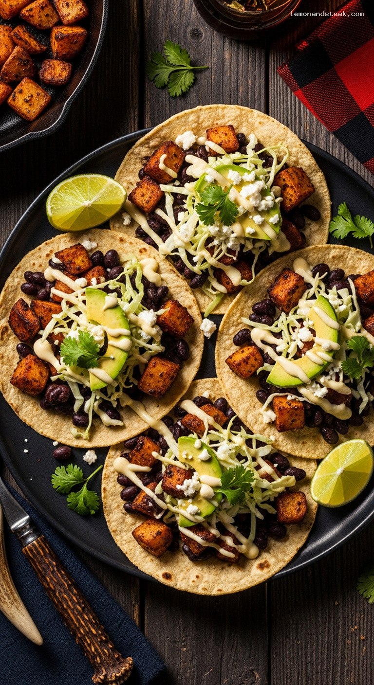 Smoky Roasted Potato and Black Bean Tacos