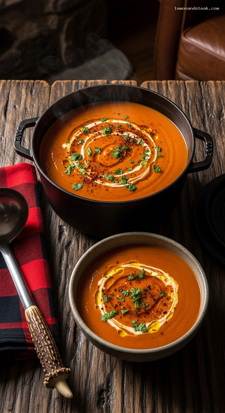 Smoky Roasted Red Pepper and Paprika Soup