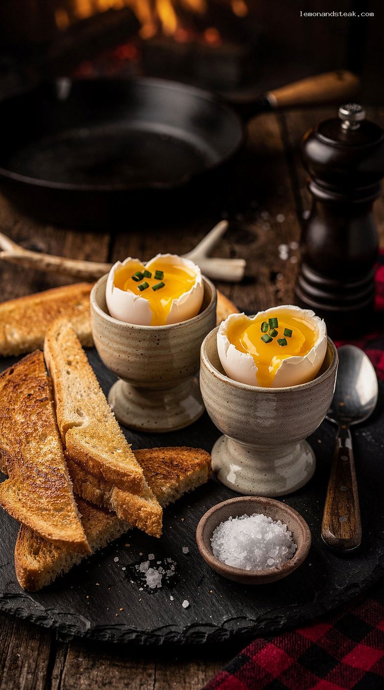 Soft-Boiled Eggs With Buttered Toast Soldiers