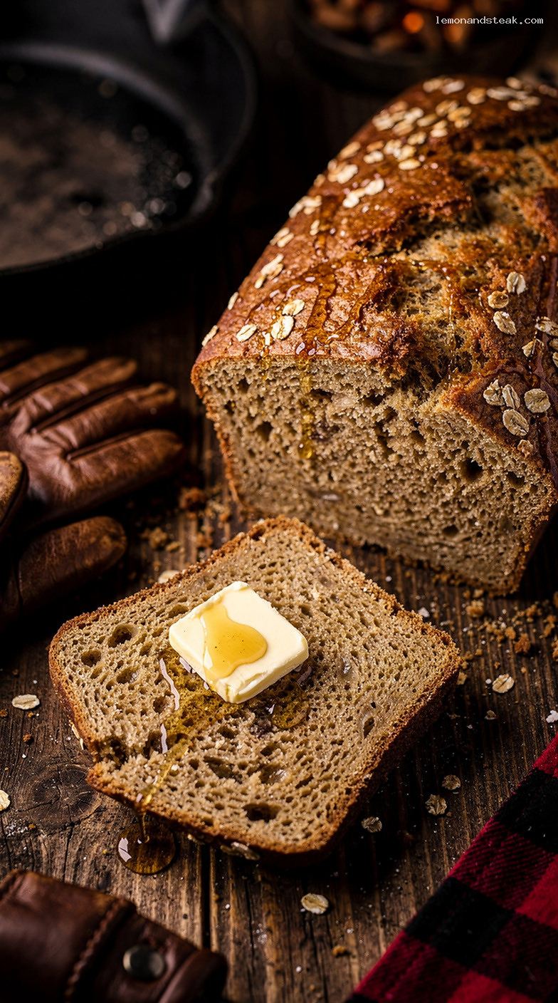Soft Maple Oatmeal Bread with Cooked Oats